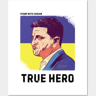 Volodymyr Zelensky A True Ukraine Hero Posters and Art